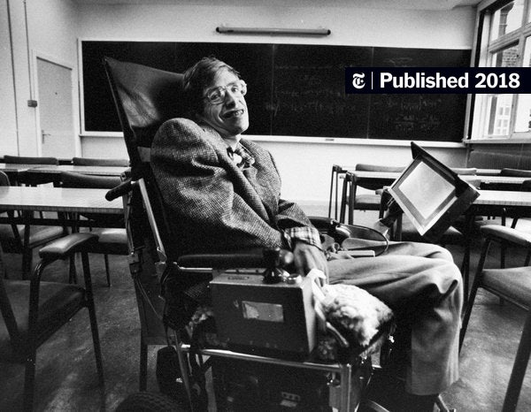 nytimes's tweet card. A physicist and best-selling author, Dr. Hawking did not allow his physical limitations to hinder his quest to answer “the big question: Where did the universe come from?”