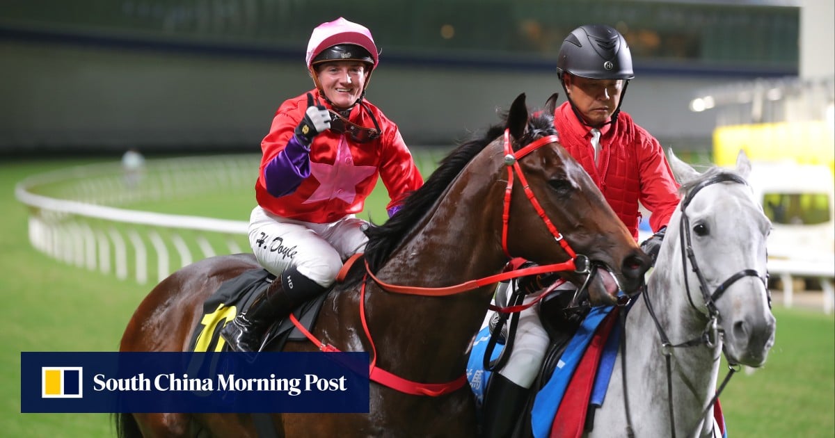 SCMPRacingPost's tweet card. After making a fast start to her short-term stint in the city with a winner with just her fourth ride, Hollie Doyle has picked up a couple of Group Two mounts at next weekend’s Longines Hong Kong...