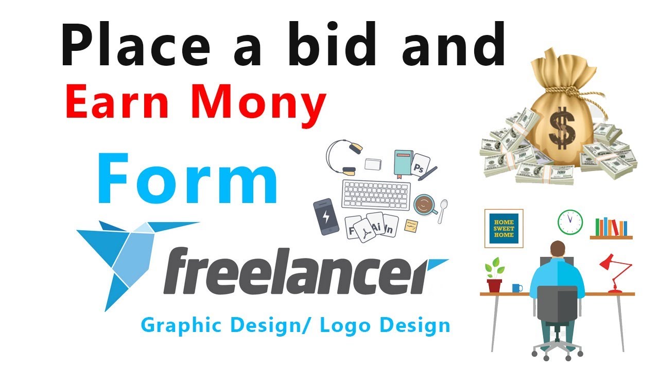 HkTutorial's tweet card. How To Place A Bid For A project On Freelancer- Earn Money From...