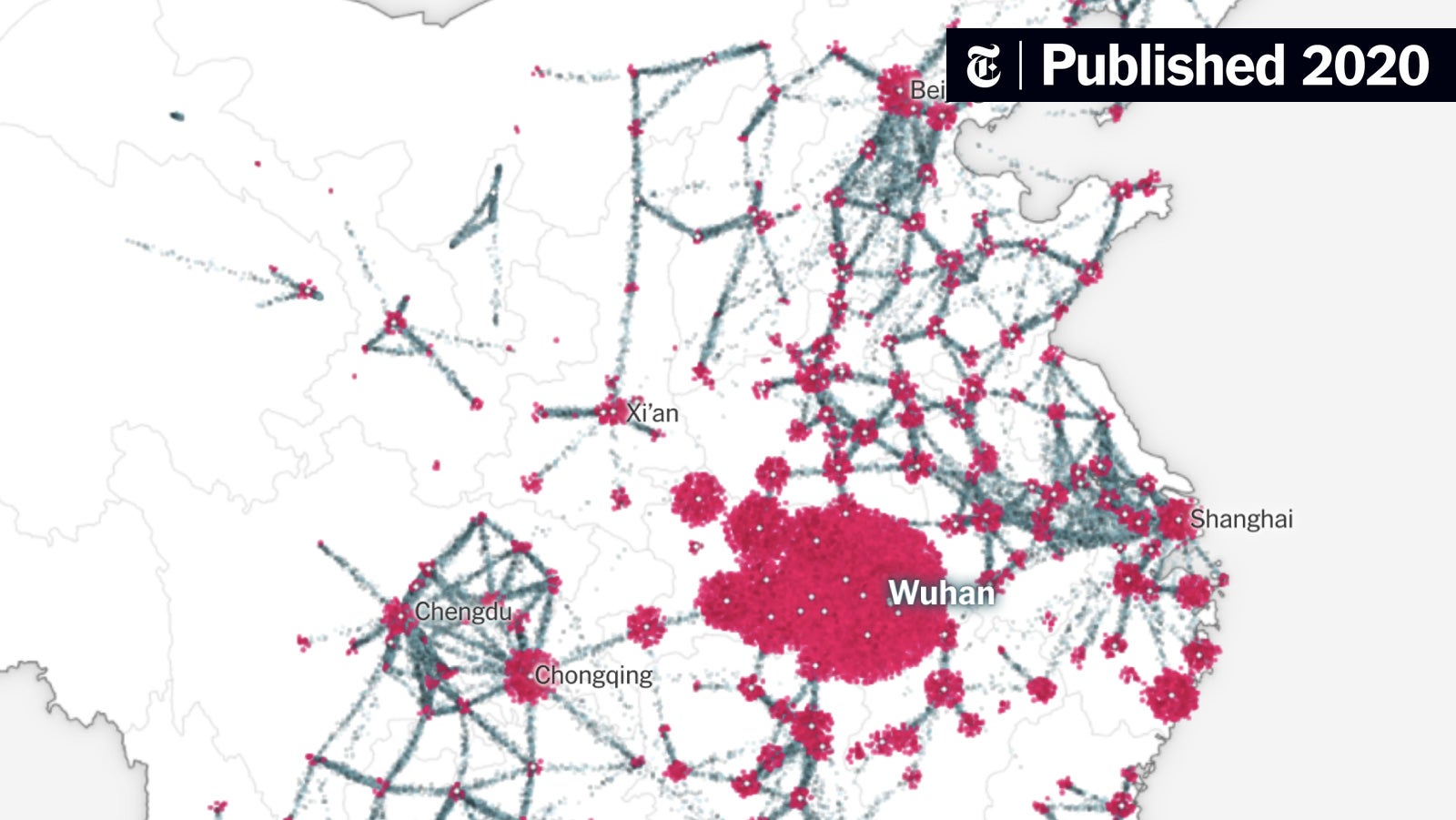 nytimes's tweet card. We analyzed the movements of hundreds of millions of people to show why the most extensive travel restrictions to stop an outbreak in human history haven’t been enough.