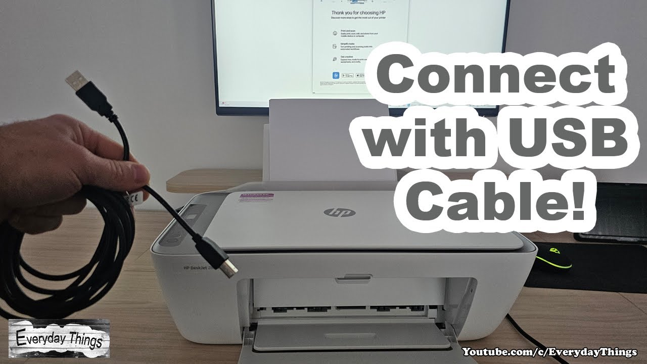 fanyit's tweet card. How to Connect HP Printer to PC with USB Cable