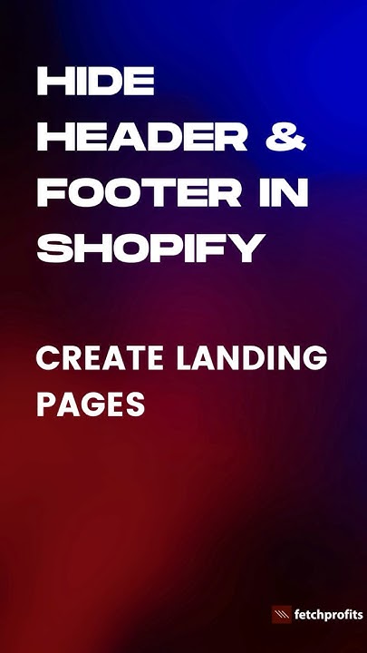 fetchprofits's tweet card. How to hide header and footer in Shopify (2026)