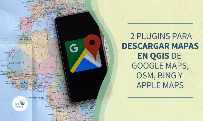 GeoInnovaASL's tweet card. OpenLayers plugin y QuickMapServices son dos plugins para descargar mapas de Google Maps, OSM, Bing, Apple maps, entre otros en QGIS.