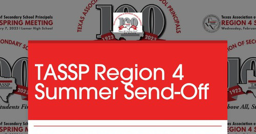 TASSP_Region4's tweet card. TASSP Region 4 Summer Send-Off