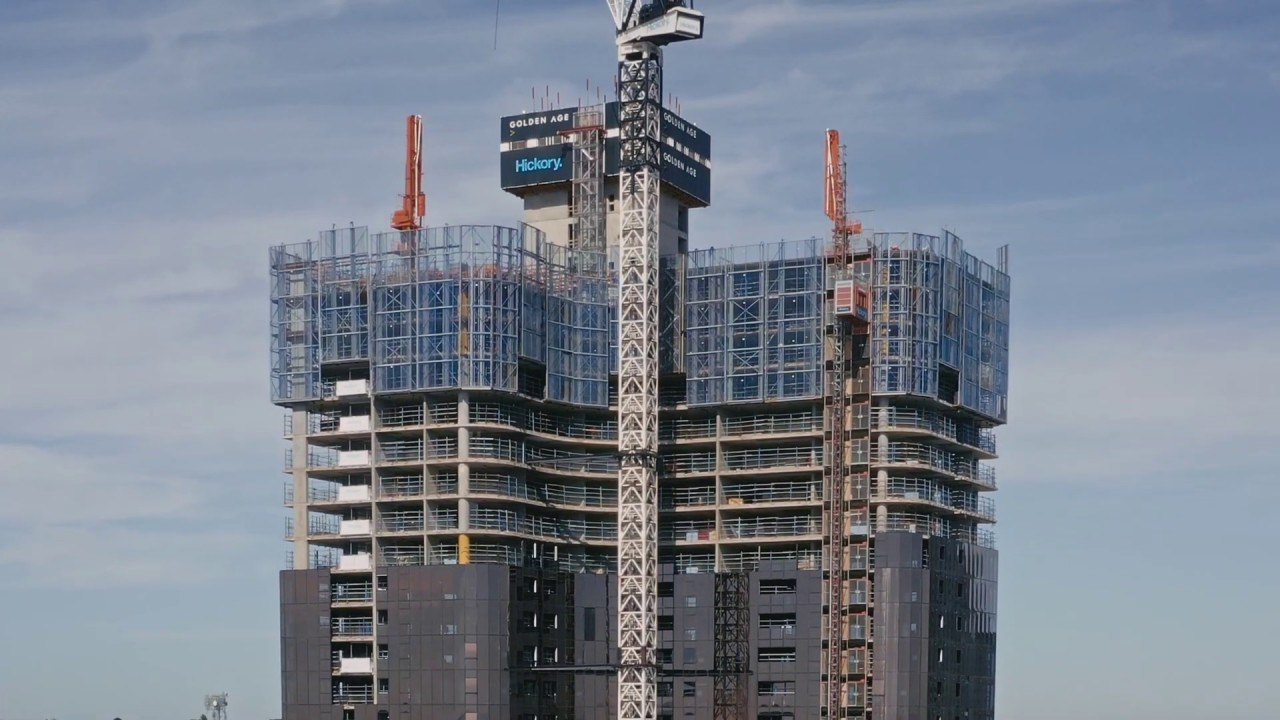 HickoryGroup's tweet card. Sky One Construction Progress December 2018