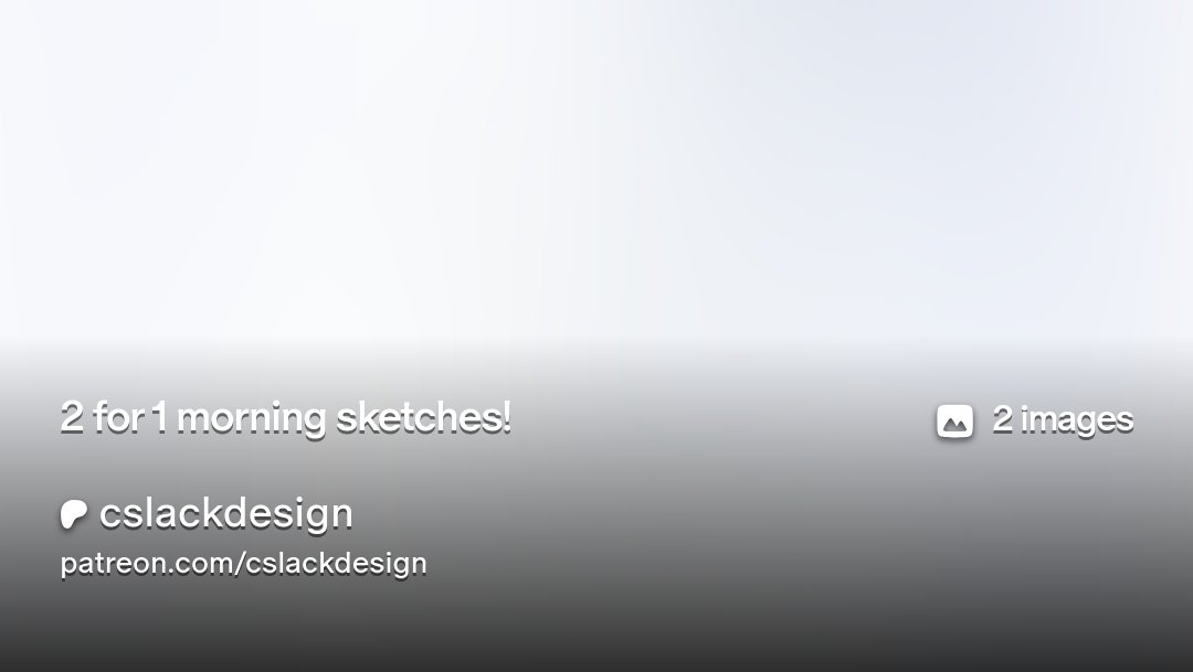 CSlackDesign's tweet card. Get more from cslackdesign on Patreon