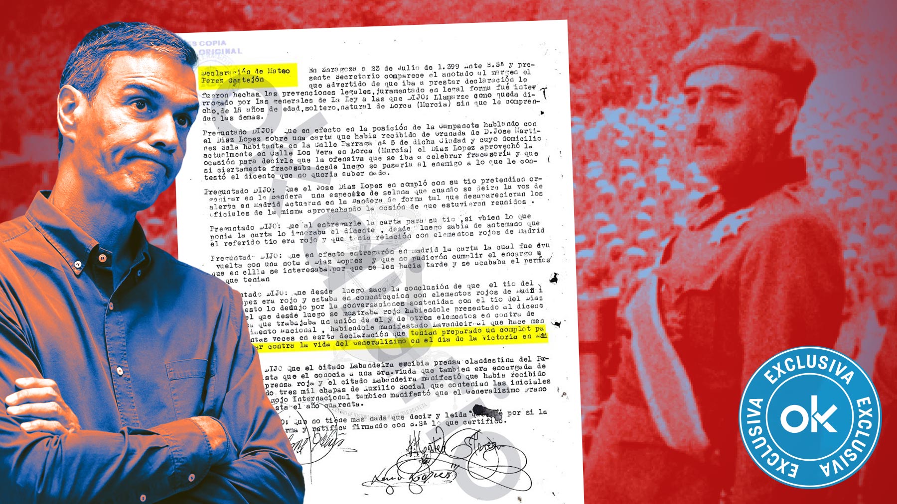 corralcpedro's tweet card. Así lo declaró el abuelo de Pedro Sánchez, legionario de Franco, en la causa 1193/42 que se instruyó contra él por una denuncia falsa.