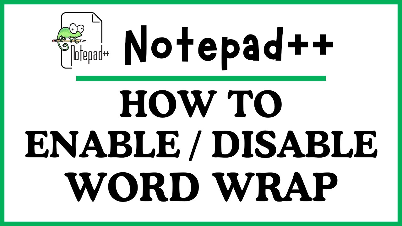CraigJohnson20's tweet card. How to Enable or Disable Word Wrap in Notepad++ | Step-by-Step PC...
