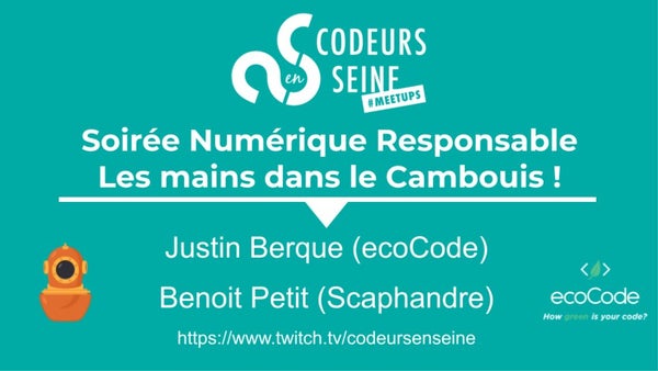 HubbloOrg's tweet card. Une soirée spéciale Numérique Responsable avec 2 commiteurs de 2 projets Open Source créé en France : Scaphandre et EcoCode (un plugin Sonar). Nous avons demandé aux 2 int
