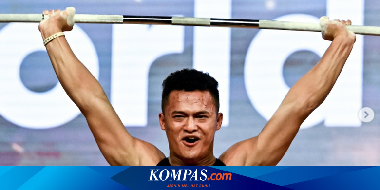 kompascom's tweet card. Rizki Juniansyah, atlet angkat besi, dilantik jadi Letnan Dua TNI setelah raih dua medali emas di IWF 2025.