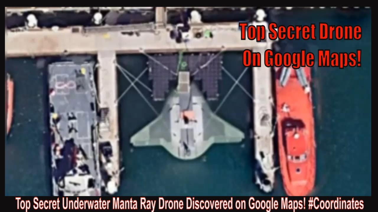 WNRT007's tweet card. Top Secret Underwater Manta Ray Drone Discovered on Google Maps!...