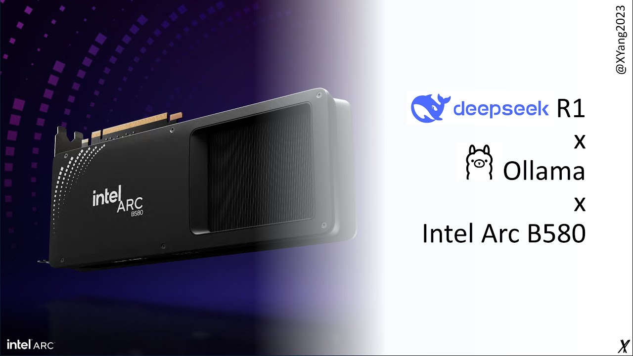 XYang2023's tweet card. Running DeepSeek R1 on Intel Arc B580: My Setup and Performance...