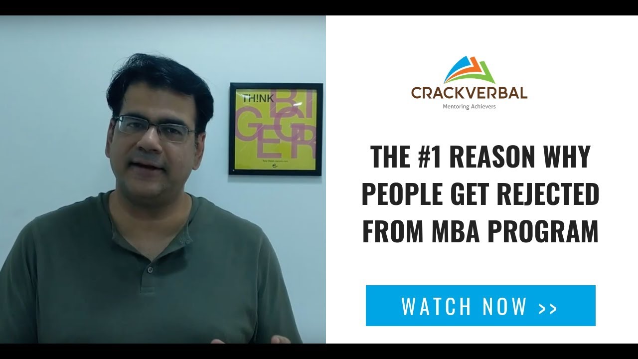 AskCrackVerbal's tweet card. The #1 Reason Why People Get Rejected From MBA Program
