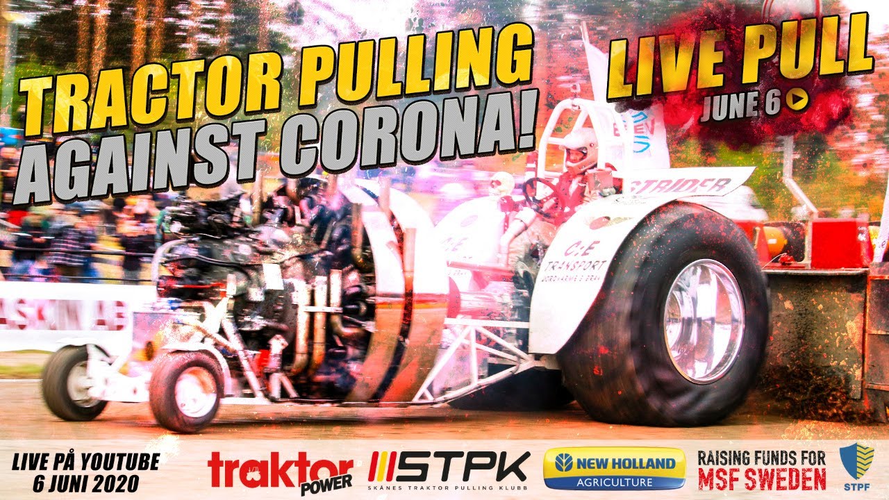 Powertraktor's tweet card. Tractor Pulling Against Corona - LIVE TRACTOR PULLING