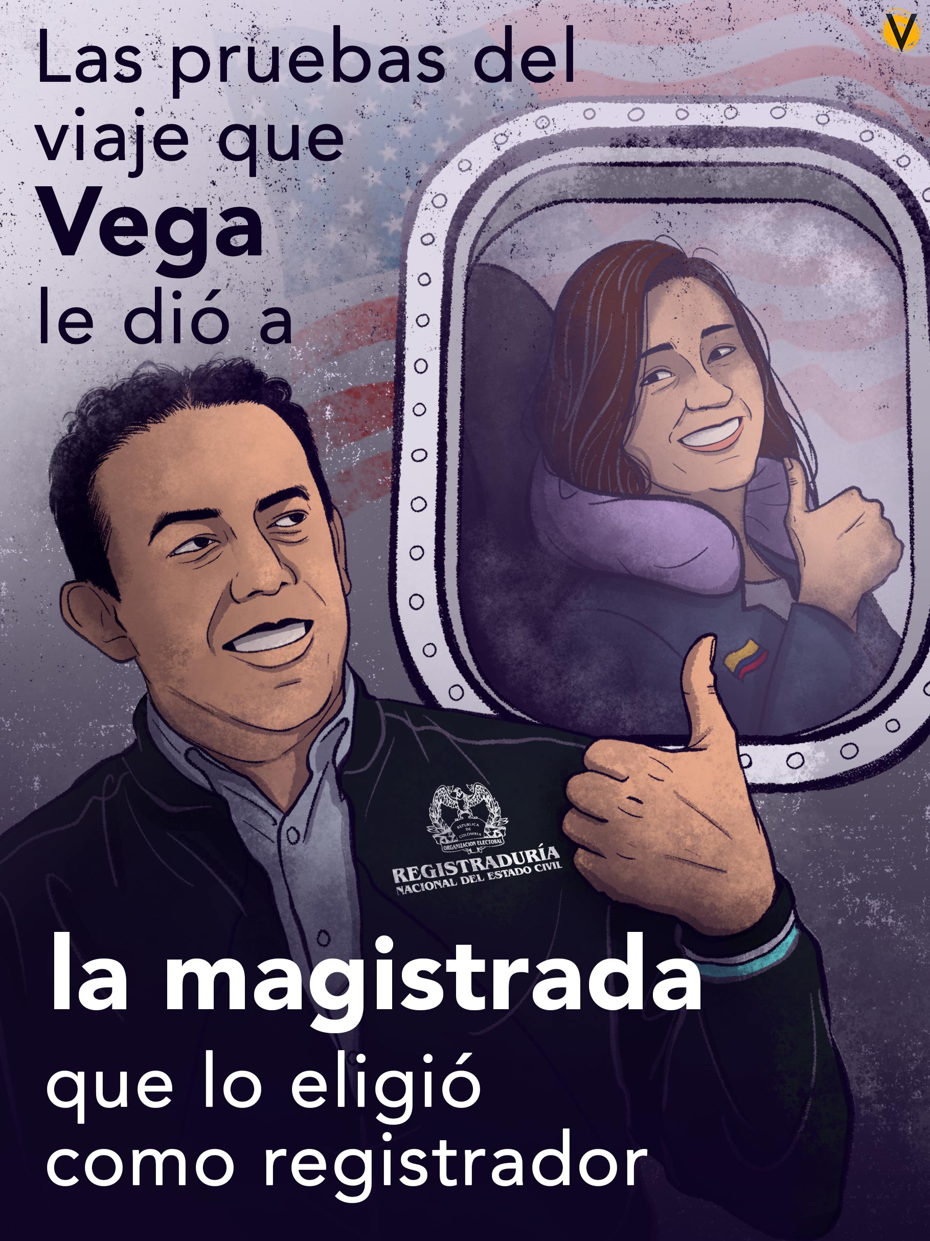 JoseGuarnizoA's tweet card. VORÁGINE publica documentos que demuestran que magistrada viajó a Estados Unidos con gastos pagados por ONG que dirigía Alexánder Vega.
