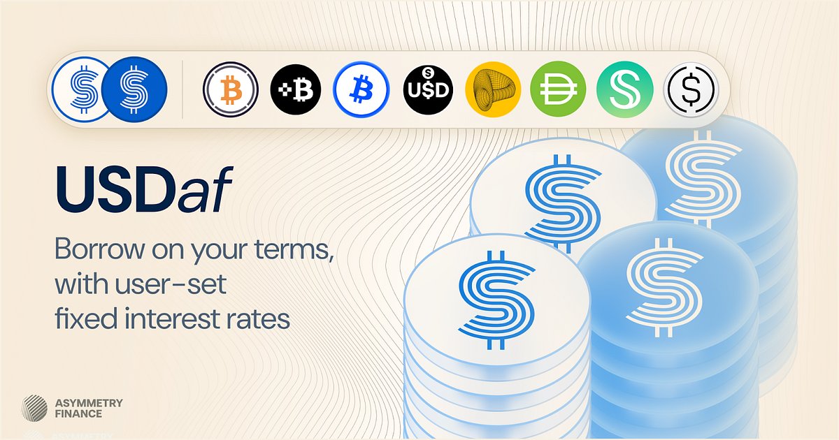 asymmetryfin's tweet card. A stablecoin like never before.
