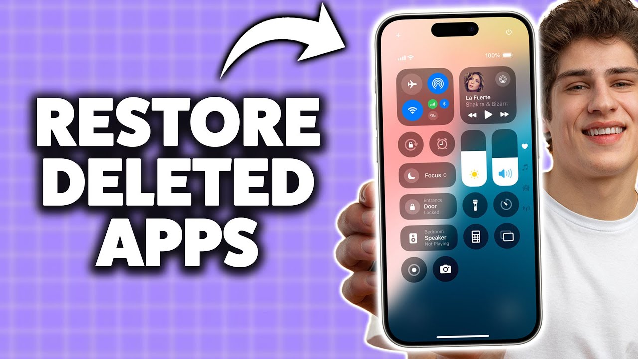 TechronaYT's tweet card. How To Restore Deleted Apps From iPhone Home Screen 2025 (Step-By-S...