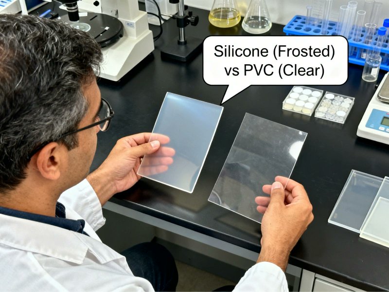 QINGHANLABEL's tweet card. A clear plastic patch requires choosing the right transparent material. Silicone produces a frosted, semi-transparent look, while PVC achieves a fully clear