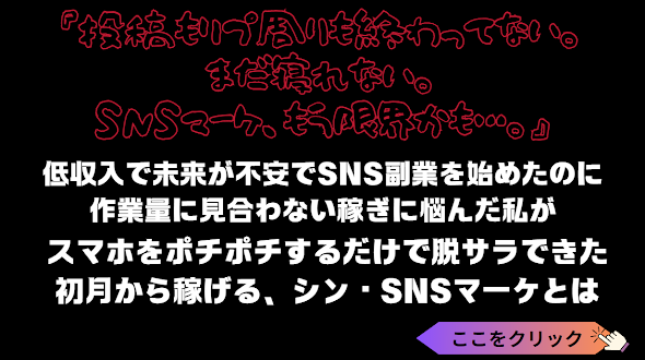 challenge_sns3's tweet card. SNSマーケの真相