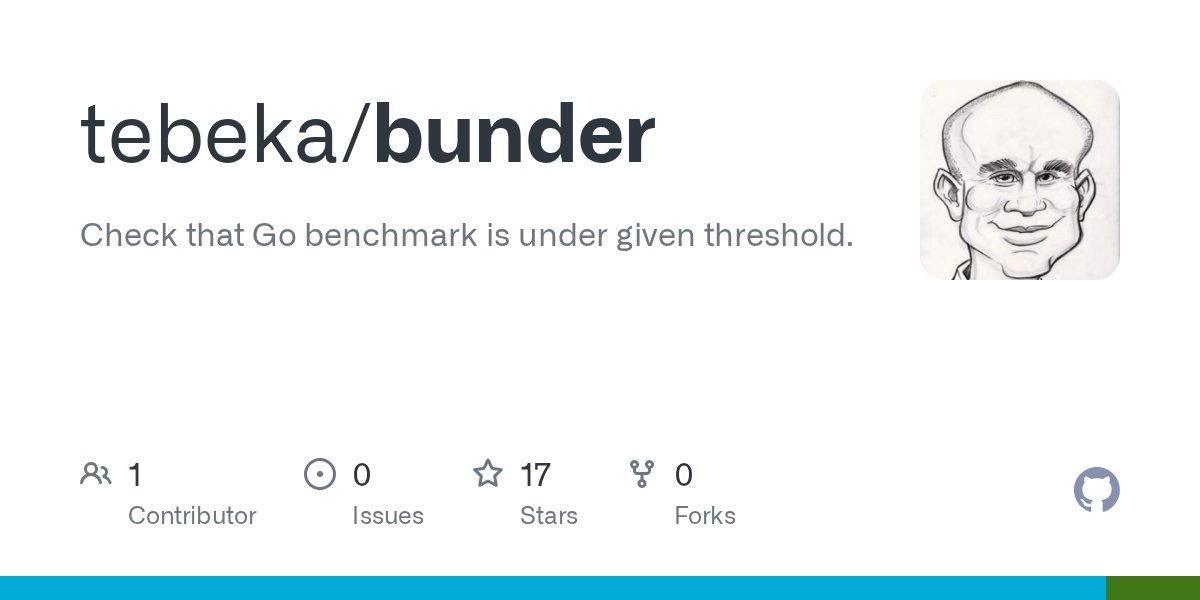 tebeka's tweet card. Check that Go benchmark is under given threshold. - tebeka/bunder