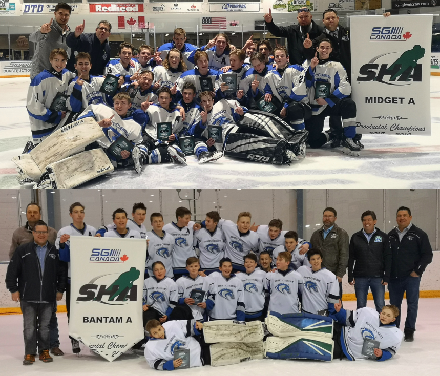 SCOLnews's tweet card. Talk about home-ice advantage. One year ago today, two of the city's three ice surfaces saw a Swift Current A Broncos team secure a Sask Hockey Association Provincial Championship. The Bantam A...