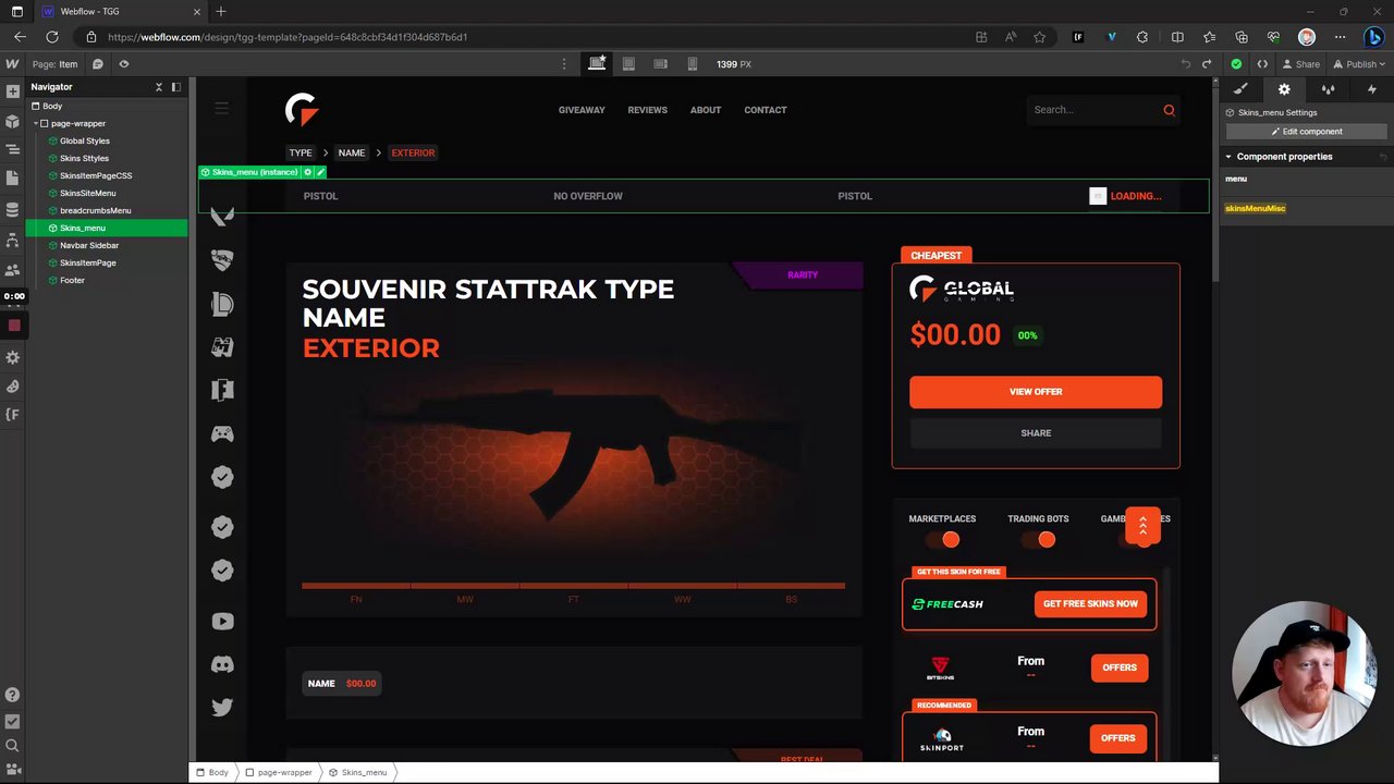 TomQwen's tweet card. Exploring DevLink: Building a Web App with Webflow and Next.js