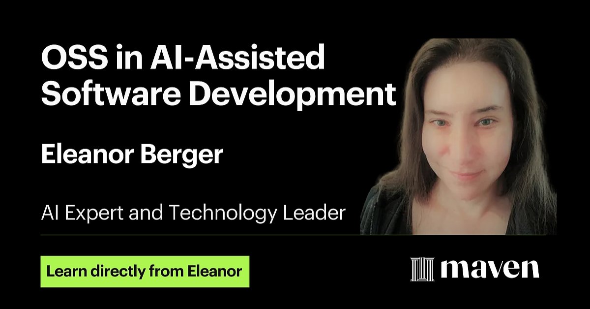 intellectronica's tweet card. OSS democratizes AI-powered development, ensuring the  most powerful coding tools are available to be used and built by everyone. This means better software, faster learning and more fun.