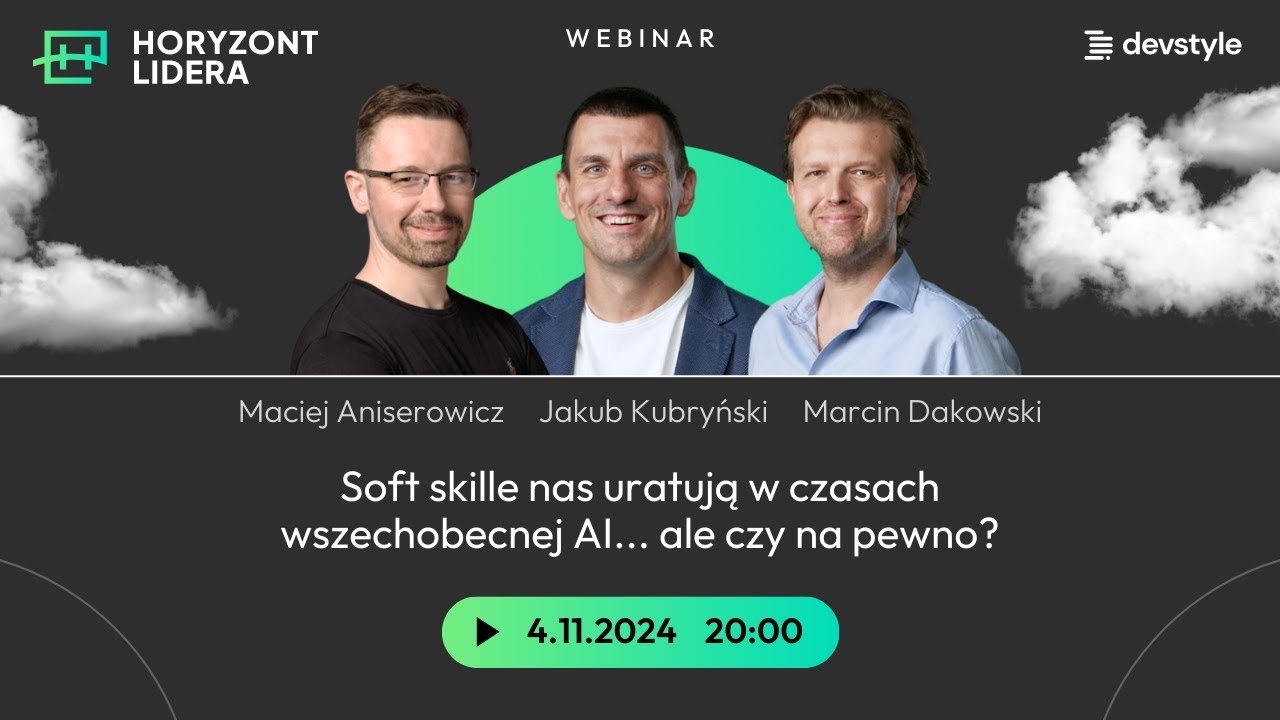 maniserowicz's tweet card. Soft-skille w czasach wszechobecnej AI! Horyzont Lidera LIVE [Kubry...