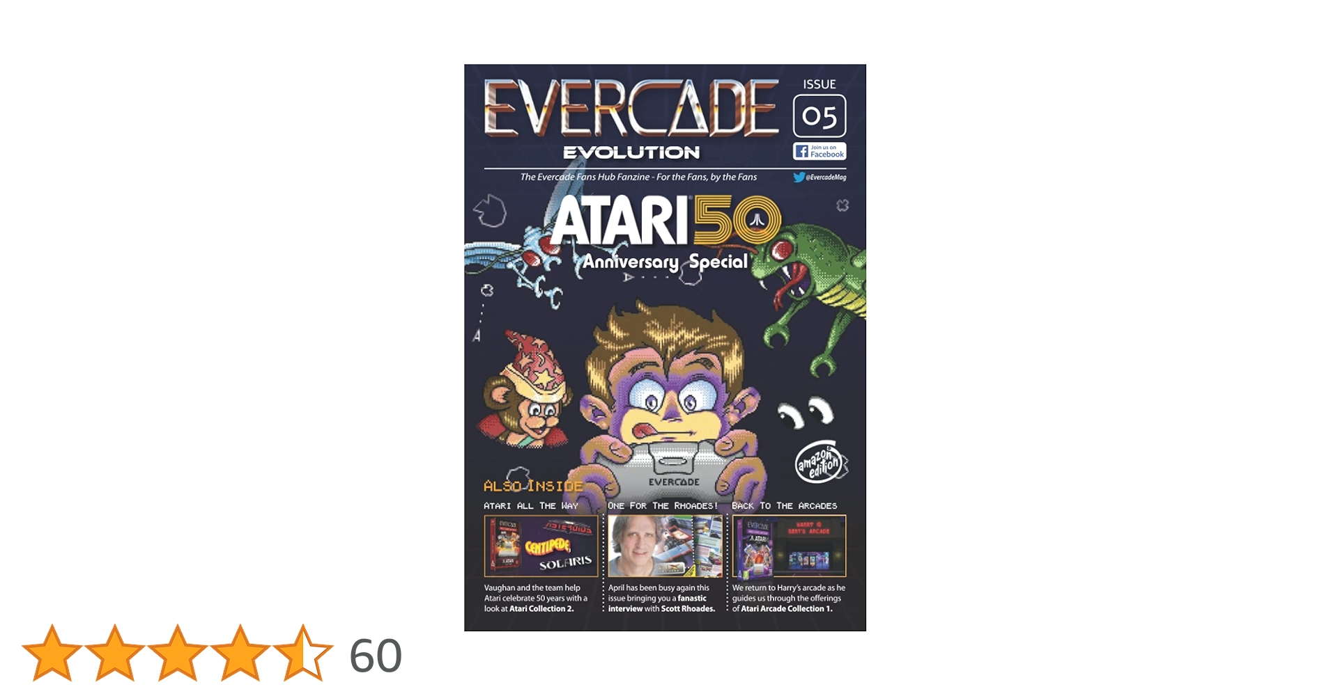 EvercadeMag's tweet card. Well... it's been a long time coming. Finally, welcome to Evercade Evolution issue 5. We're back with a fantastic Atari 50th Anniversary special. Vaughan takes at look at the 20 console classics on...
