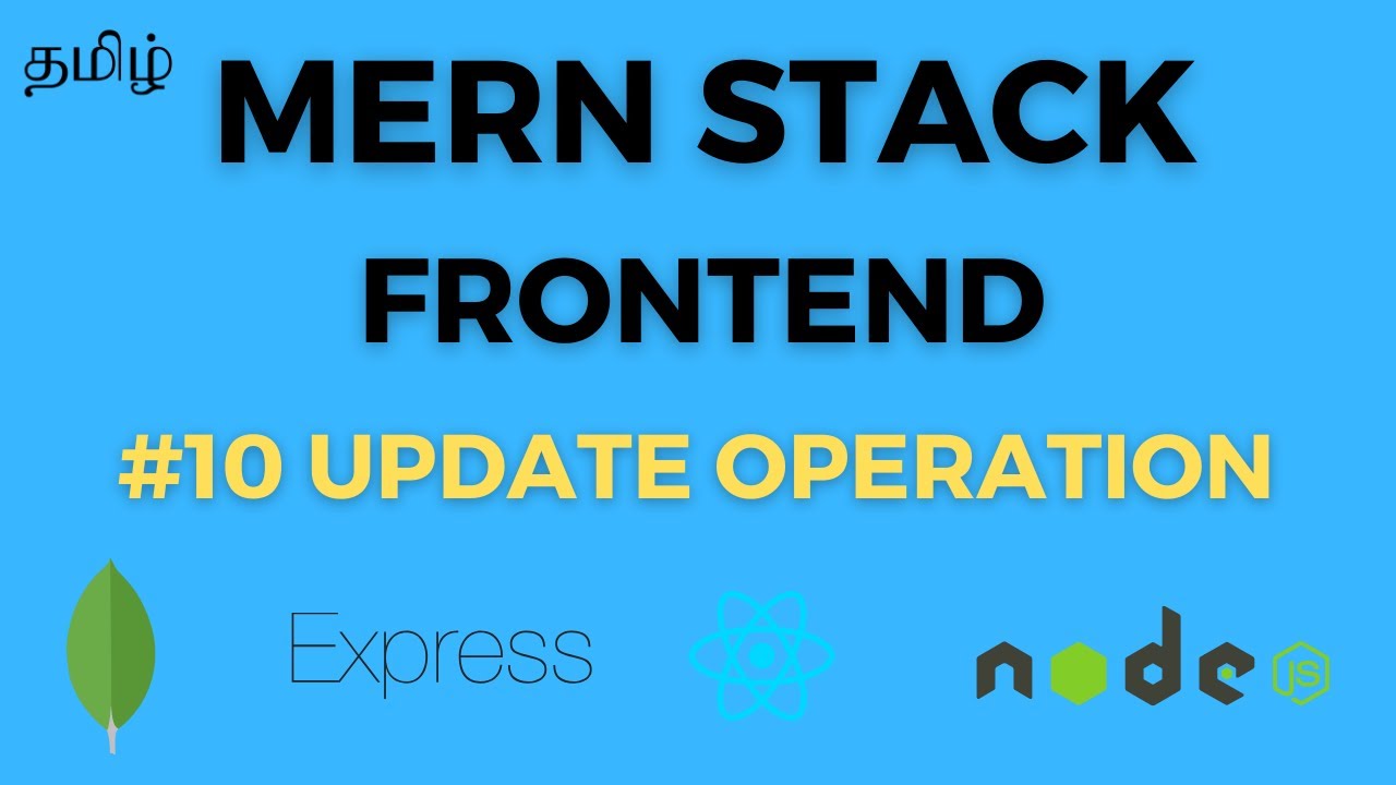 WebConceptTamil's tweet card. MERN Stack in Tamil - #10 Implementing UPDATE operation in React