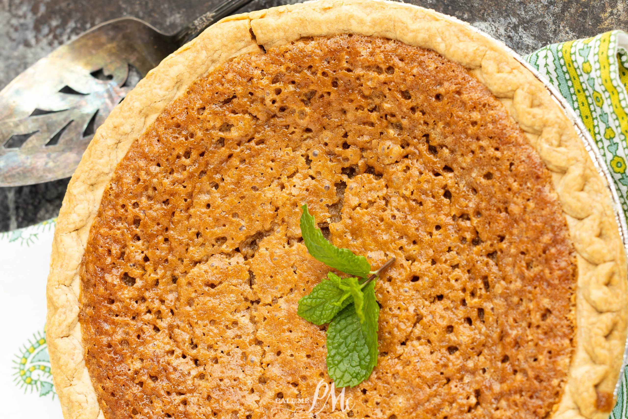 Paula_CallMePMc's tweet card. This Cookie Butter Chess Pie is a rich, gooey twist on a Southern classic! 🥧✨ Save this recipe for your next baking day, it’s comfort in every bite! #CookieButter #ChessPie #BakingRecipes #Dessert...