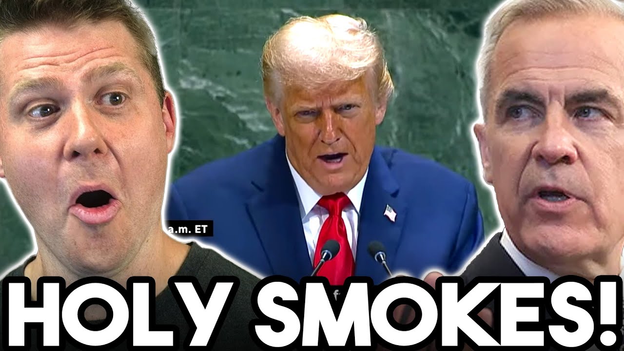 Cherbear_001's tweet card. Trump SLAUGHTERS United Nations & Carney's Agenda LIVE to the World