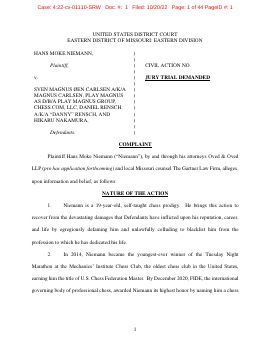 HansMokeNiemann's tweet card. COMPLAINT against defendant All Defendants with receipt number AMOEDC-9574635, in the amount of $402 Jury Demand,, filed by Hans Moke Niemann. (Attachments: # 1 Civil Cover Sheet Civil Cover Sheet, #...
