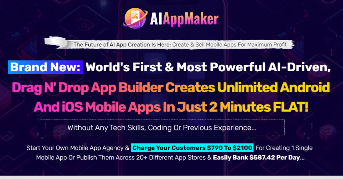 jamesarthur70's tweet card. AI AppMaker OTO Review By Akshat Gupta AI AppMaker OTO is a cloud-based software that allows you to create unlimited iOS and Android mobile apps in just 4 minutes, without any coding experience. It...