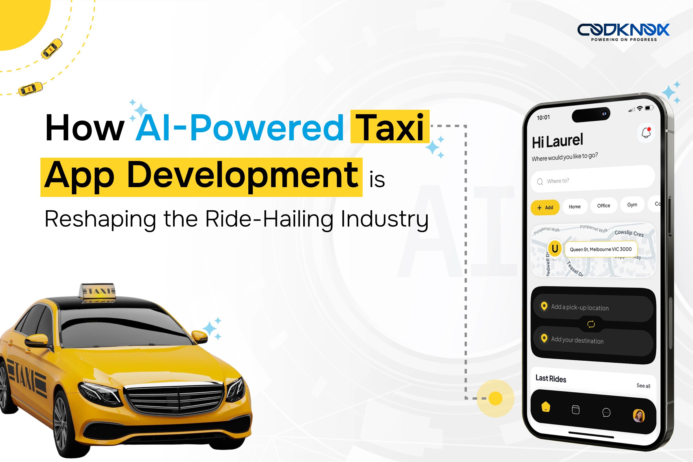 Codknoxus's tweet card. Explore how AI-powered taxi app development is reshaping ride-hailing by boosting efficiency, safety, personalization, and business profitability.
