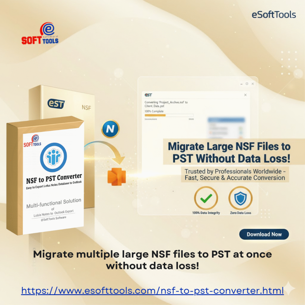 ohiokakash90811's tweet card. Easily migrate Lotus Notes data to Outlook with the eSoftTools  NSF to PST Converter Tool. This powerful software allows you to bulk convert NSF files to PST, import NSF files into Outlook, and...