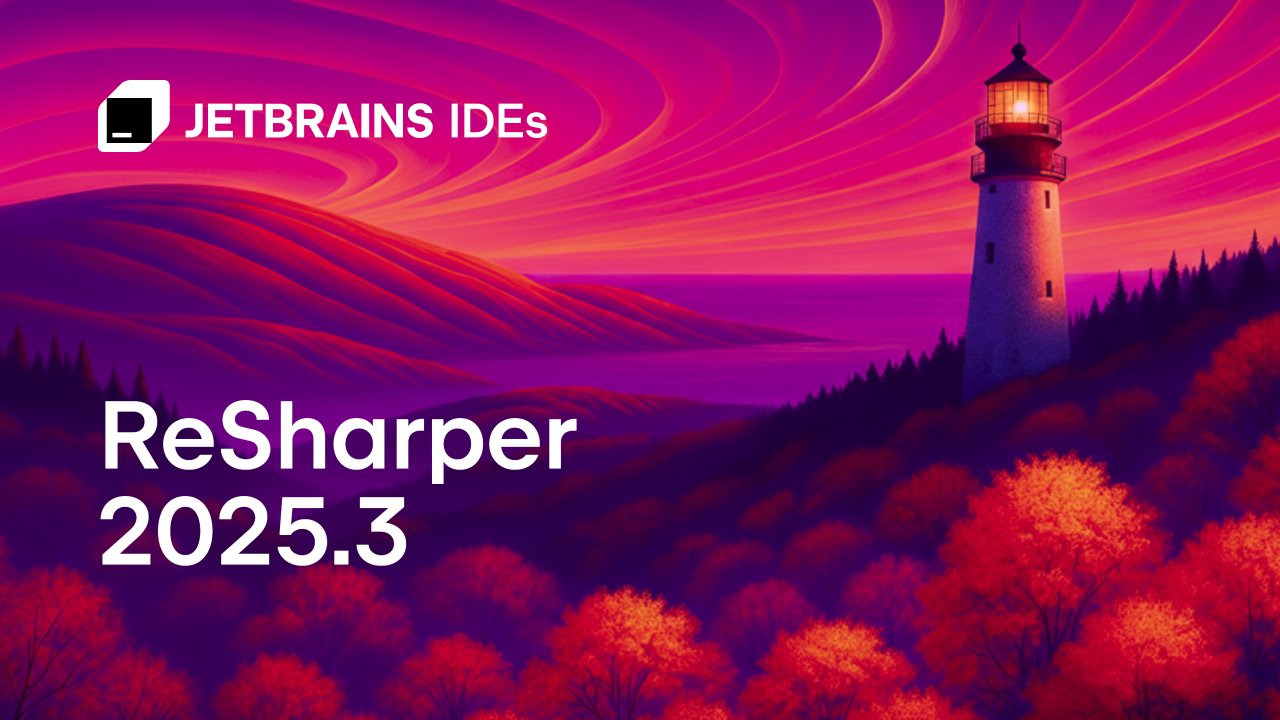 resharper's tweet card. We’re pleased to announce the release of ReSharper 2025.3 in sync with .NET 10, continuing our tradition of releases that deliver day-one support for the newest C# language features. This version b