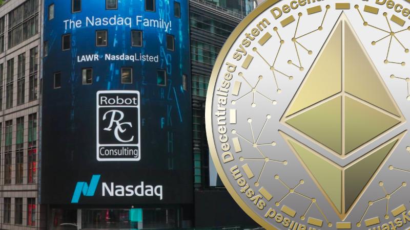 RobotConsulting's tweet card. 米NASDAQ上場の国内リーガルテック企業 Robot Consulting（ロボットコンサルティング：LAWR） が、10億円相当の暗号資産（仮想通貨）イーサリアム（ETH）購入予定を9月4日発表