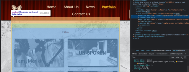 consolelogging's tweet card. Once I finished the news page, I spent the rest of this week working on the site’s portfolio page and deciding on a layout for the individual project pages. For the portfolio page, I original…