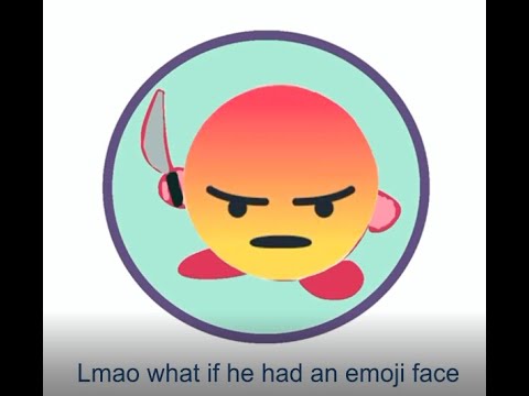 SnarkyToad's tweet card. Kirby Button Design Time Lapse