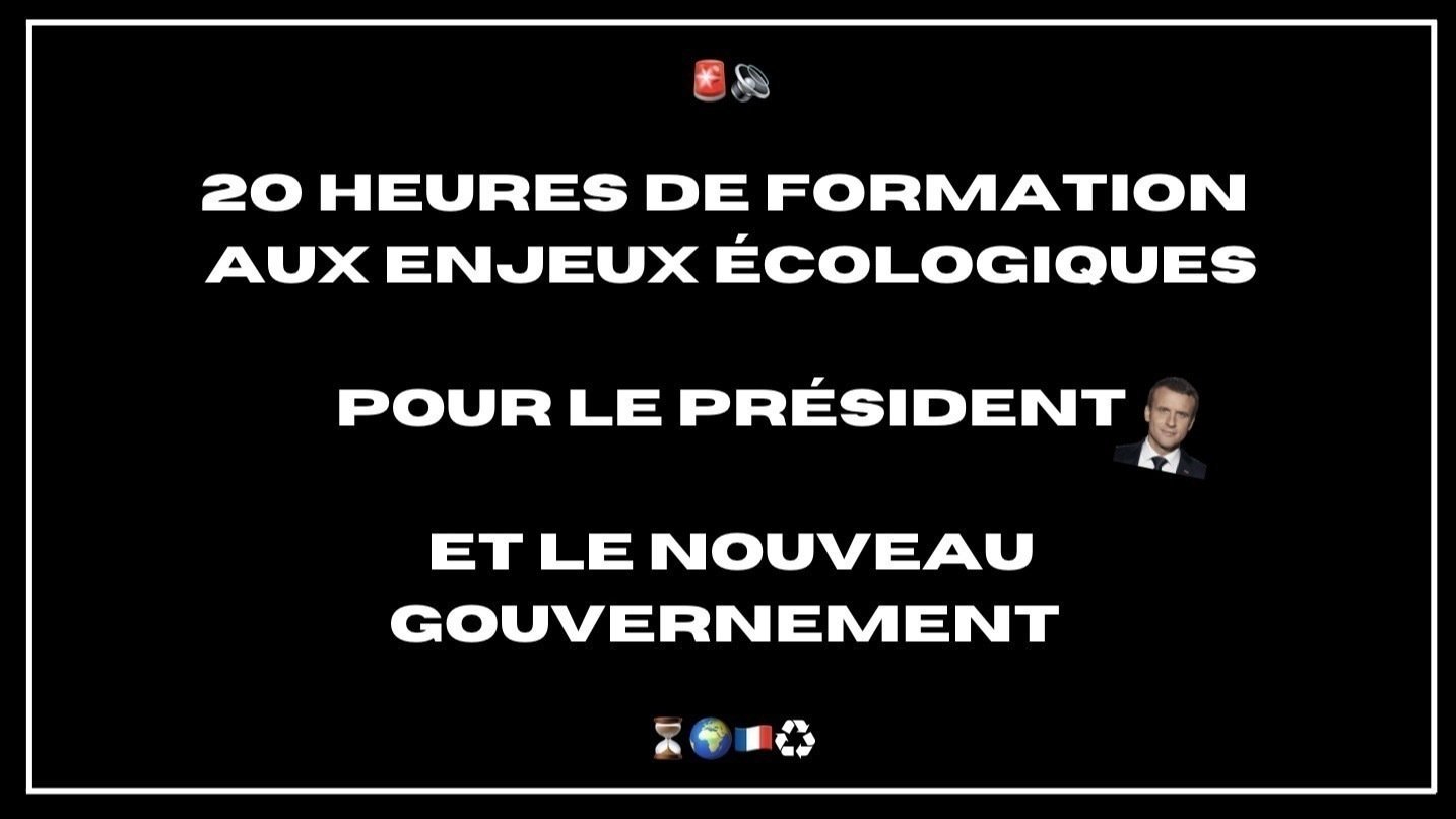 blackblob's tweet card. Formation obligatoire à la transition écologique pour le président et le gouvernement