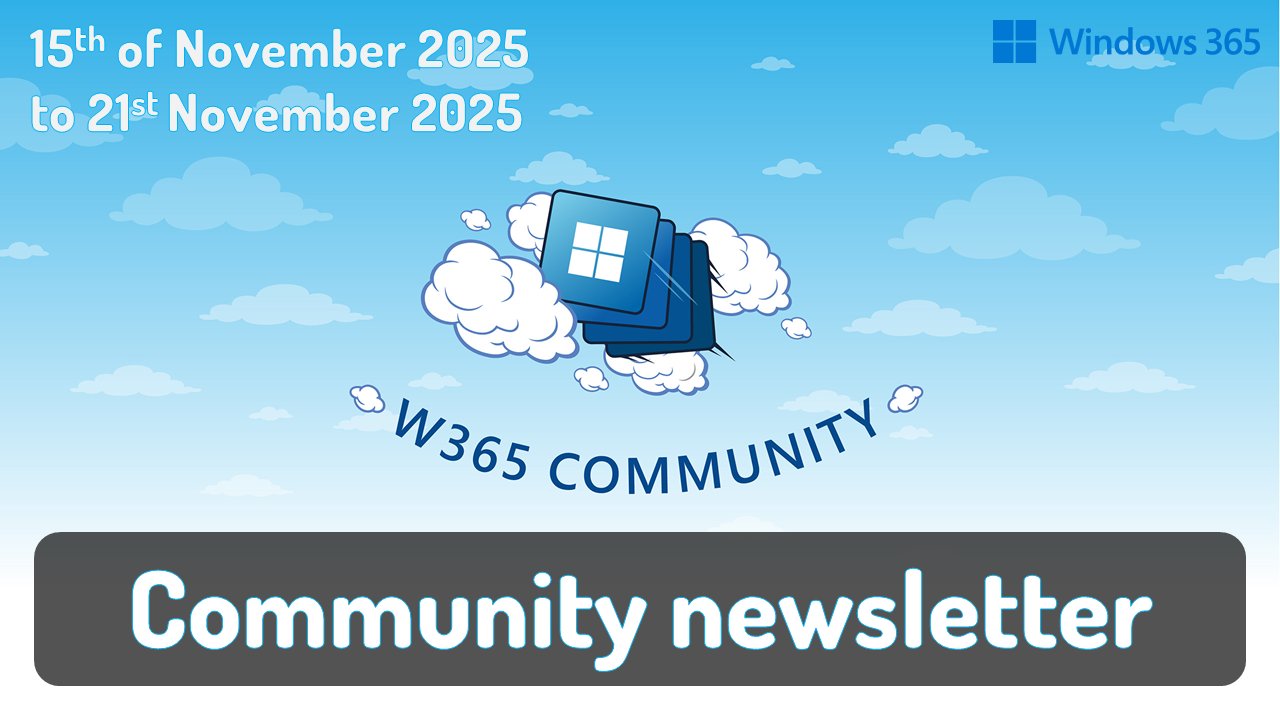 W365community's tweet card. Welcome to the one-hundred-ninety-eighth (198th) edition of the Windows 365 Community newsletter!…