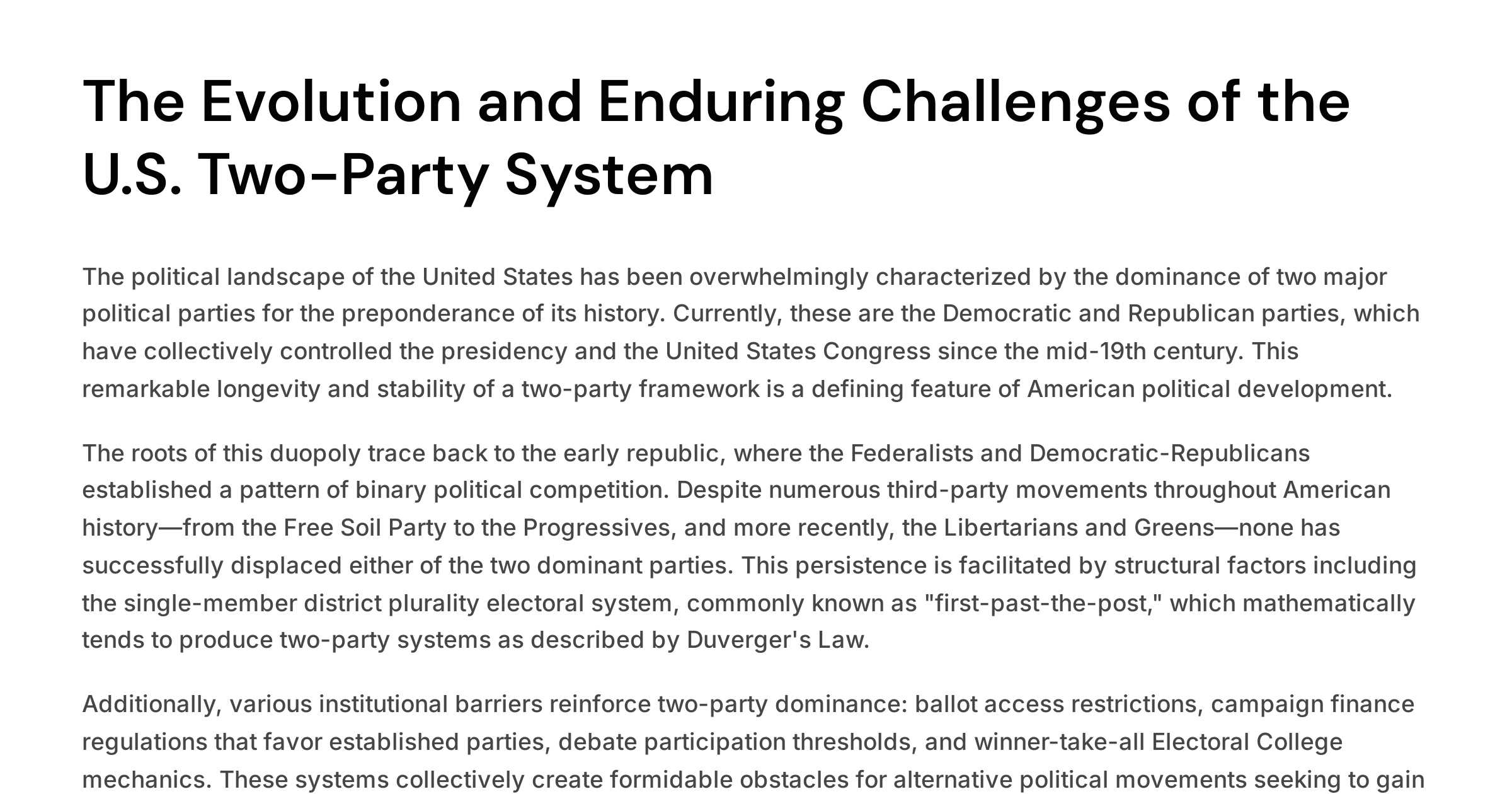 apacket2's tweet card. The political landscape of the United States has been overwhelmingly characterized by the dominance of two major political parties for the preponderance of its history. Currently, these are the...