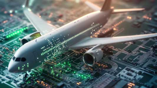 era_electronics's tweet card. The aerospace industry is entering a new era — one where connectivity, data, and precision engineering converge to redefine how