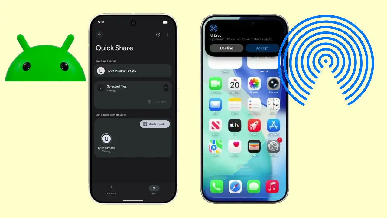 benchrs's tweet card. Pixel 10 serija donosi prvu direktnu razmenu fajlova između Android Quick Share i Apple AirDrop sistema, bez potrebe korišćenja dodatnih aplikacija