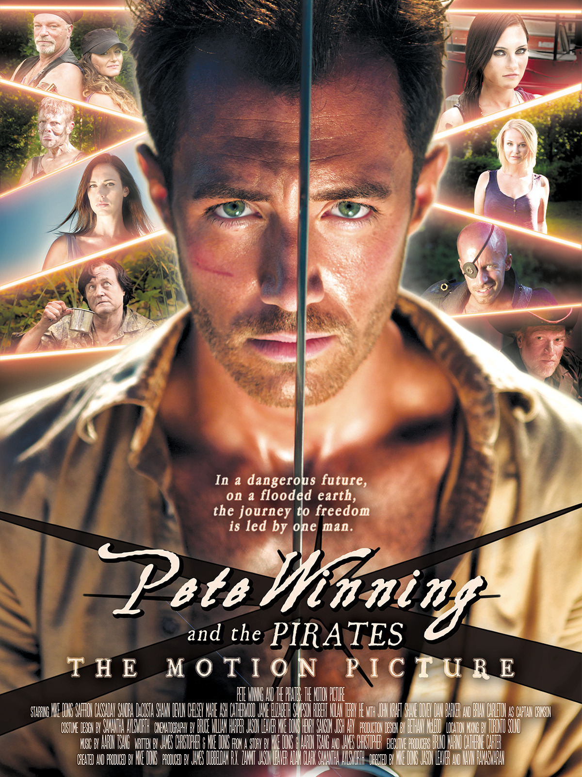 TurnKeyFilms's tweet card. In a dangerous future, on a flooded earth, the journey to freedom is led by one man, Pete Winning. Armed with laser guns and wit, Pete Winning and his rag-tag crew navigate a flooded earth in the...