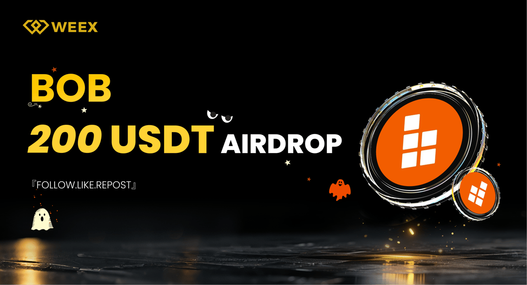 WEEX_Official's tweet card. 🚀 WEEX x $BOB @build_on_bob giveaway 🎁 5 lucky winners will share $200 USDT! Task: 🐋 Follow @WEEX_Official ❤️ Like & RT 💬 Comment WEEX UID +TAG 3 Frends 👉 Register on WEEX:https://weex.com/eve...