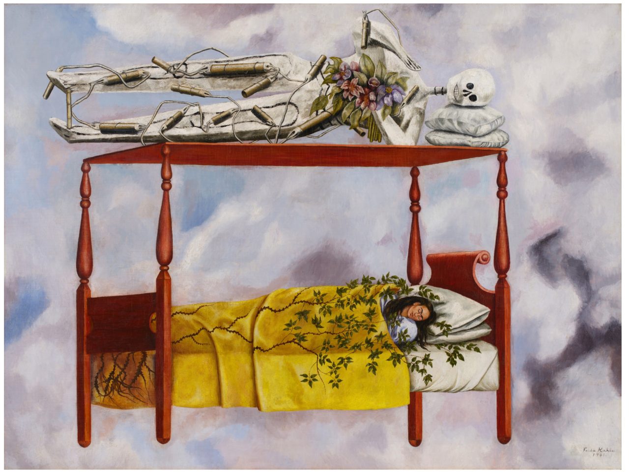 ArtsCollections's tweet card. A surreal self-portrait painted by the famous Mexican artist Frida Kahlo has sold for $54.7m (£41.8m) at Sotheby's, breaking the record