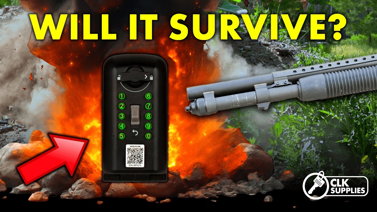 Wolflok_'s tweet card. Lock Box VS 12 Gauge Shot Gun... Who will win?