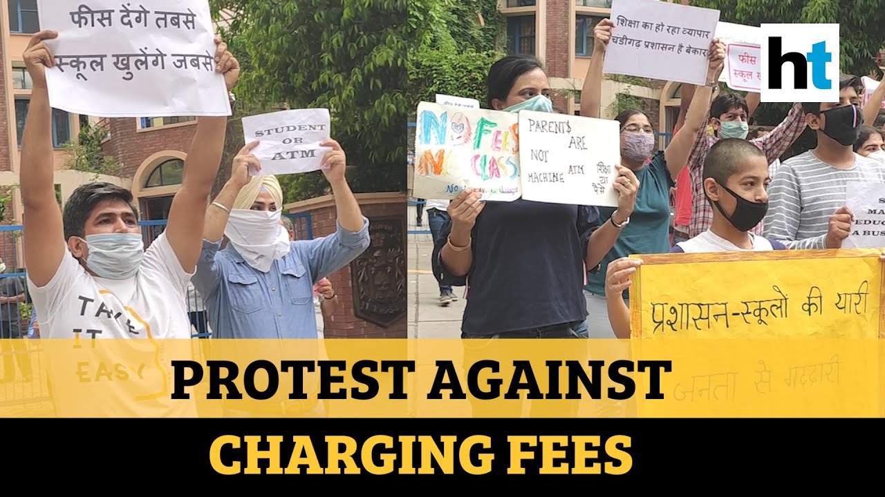 ChdParentsAssn's tweet card. Parents protest against Chandigarh schools for charging fees during...